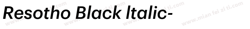 Resotho Black ltalic字体转换
